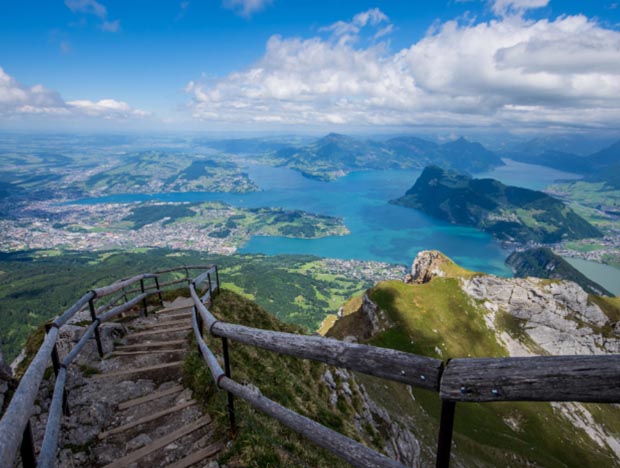 Swiss Gems - lake Lucerne from Mt Pilatus
