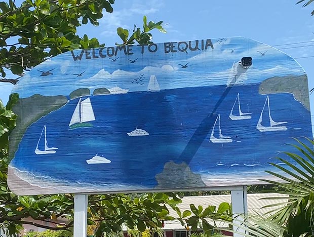 Bequia Welcome Sign