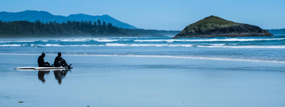 Vancouver Island attractions - Surfers at Long Beach