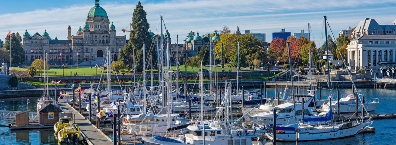 Vancouver Island attractions - Victoria Harbour and Parliament Buildings