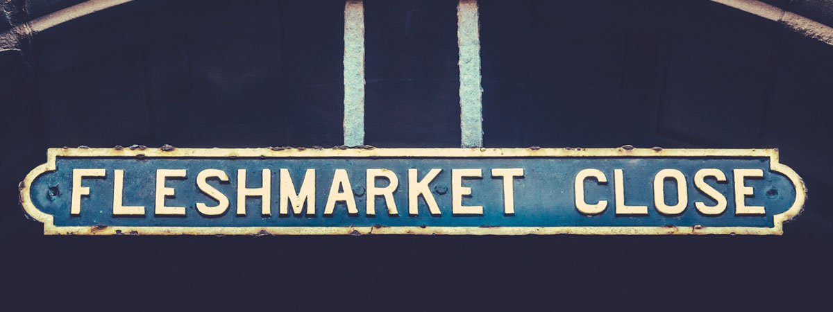 Haunted Edinburgh - Fleshmarket Close Sign