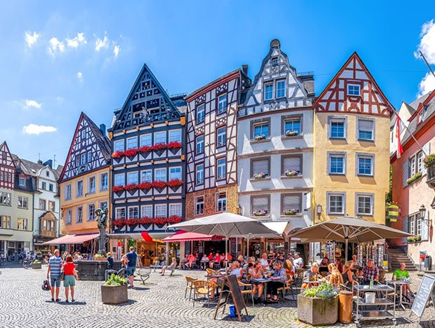 Moselle River - Cochem on market day