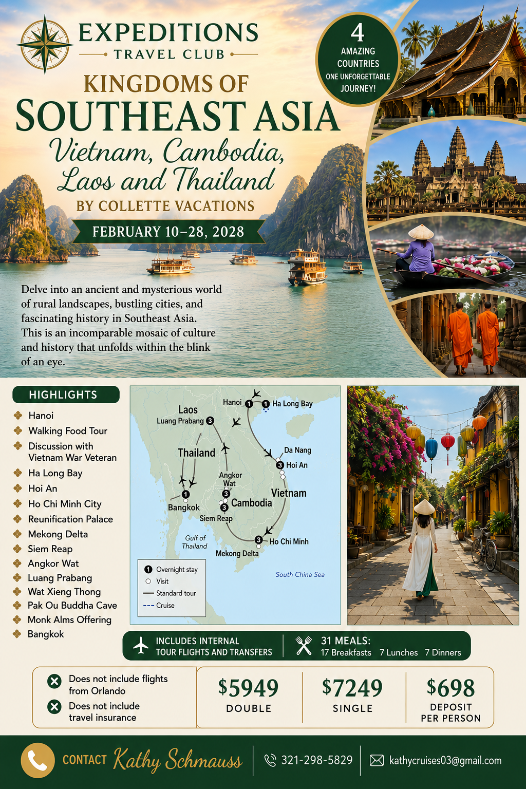 Tour SE Asia with Collette Vacations FEB 2028